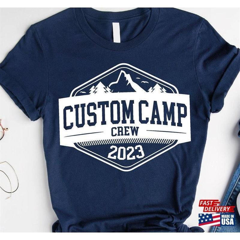 Camping Shirts Camp Crew With Date Location Tees Classic